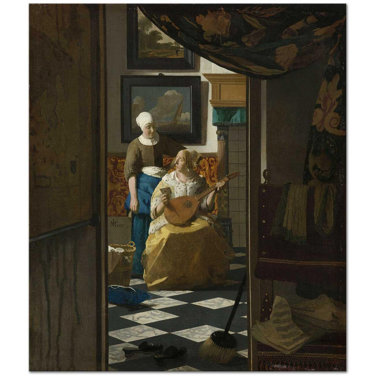 Johannes Vermeer Aşk Mektubu Kanvas Tablo