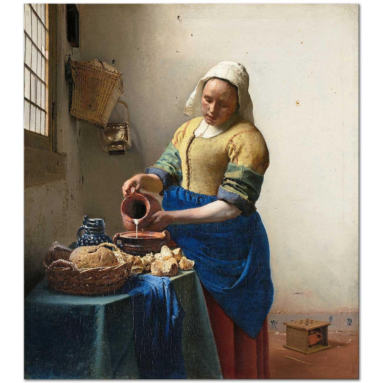 Johannes Vermeer Süt Koyan Hizmetçi Kanvas Tablo