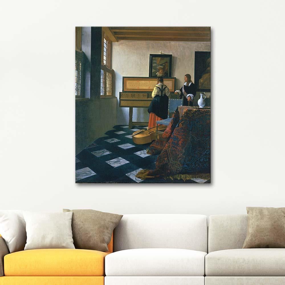 Johannes Vermeer The Music Lesson Art Print