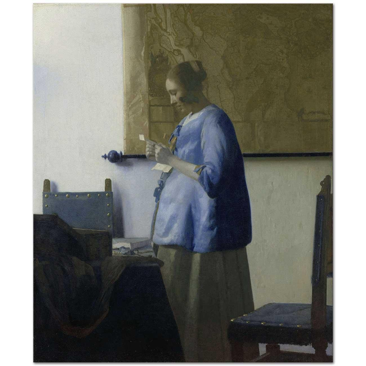 Johannes Vermeer Mektubunu Okuyan Kız Kanvas Tablo