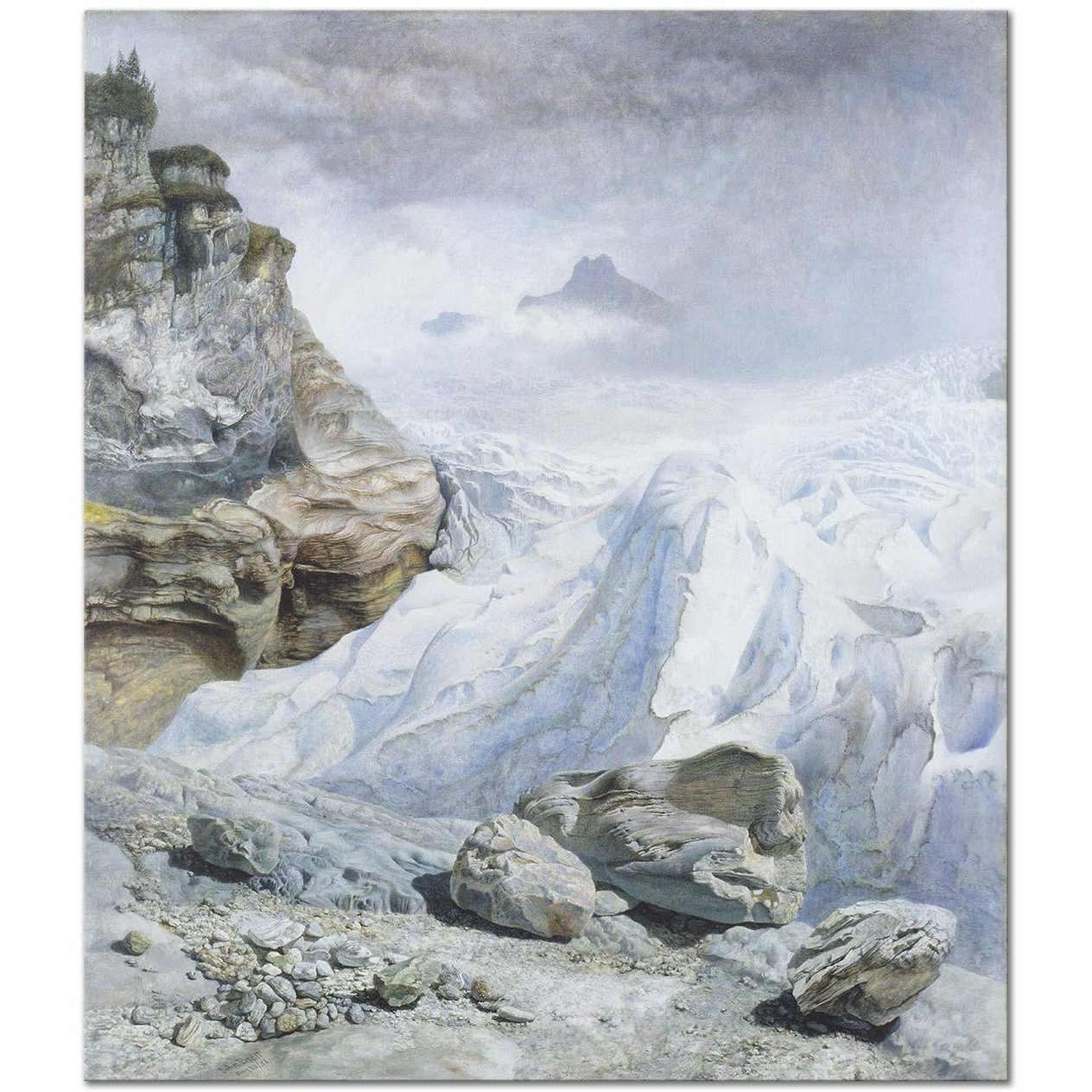 John Brett Rosenlaui Buzulu Kanvas Tablo