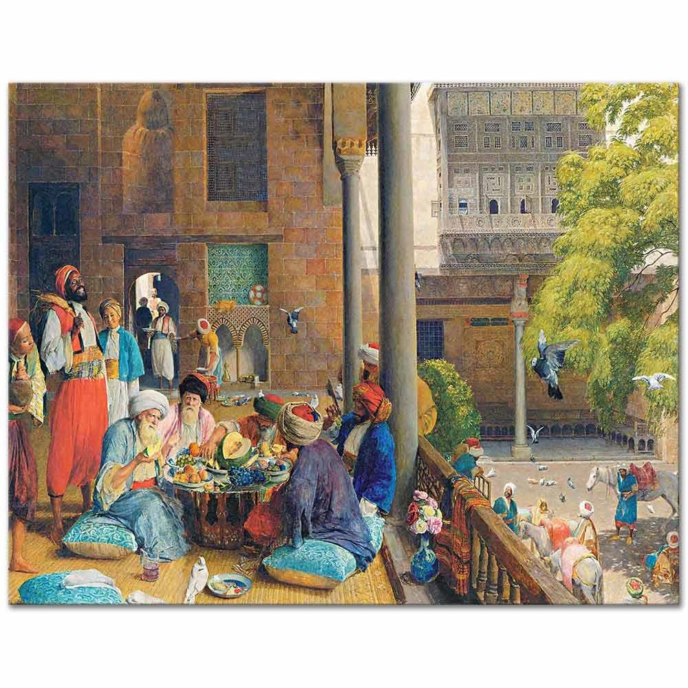 John Frederick Lewis Öğlen Yemeği Kanvas Tablo