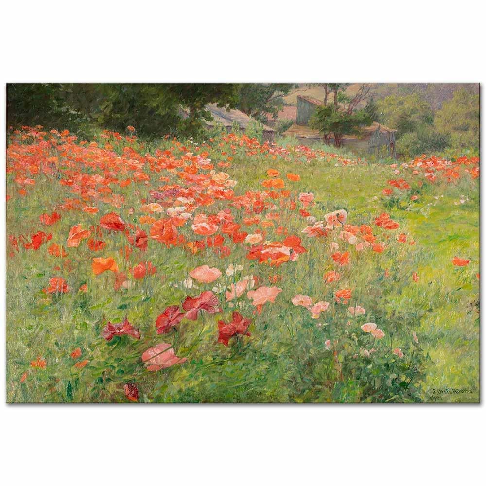 John Ottis Adams Gelincik Tarlası Kanvas Tablo