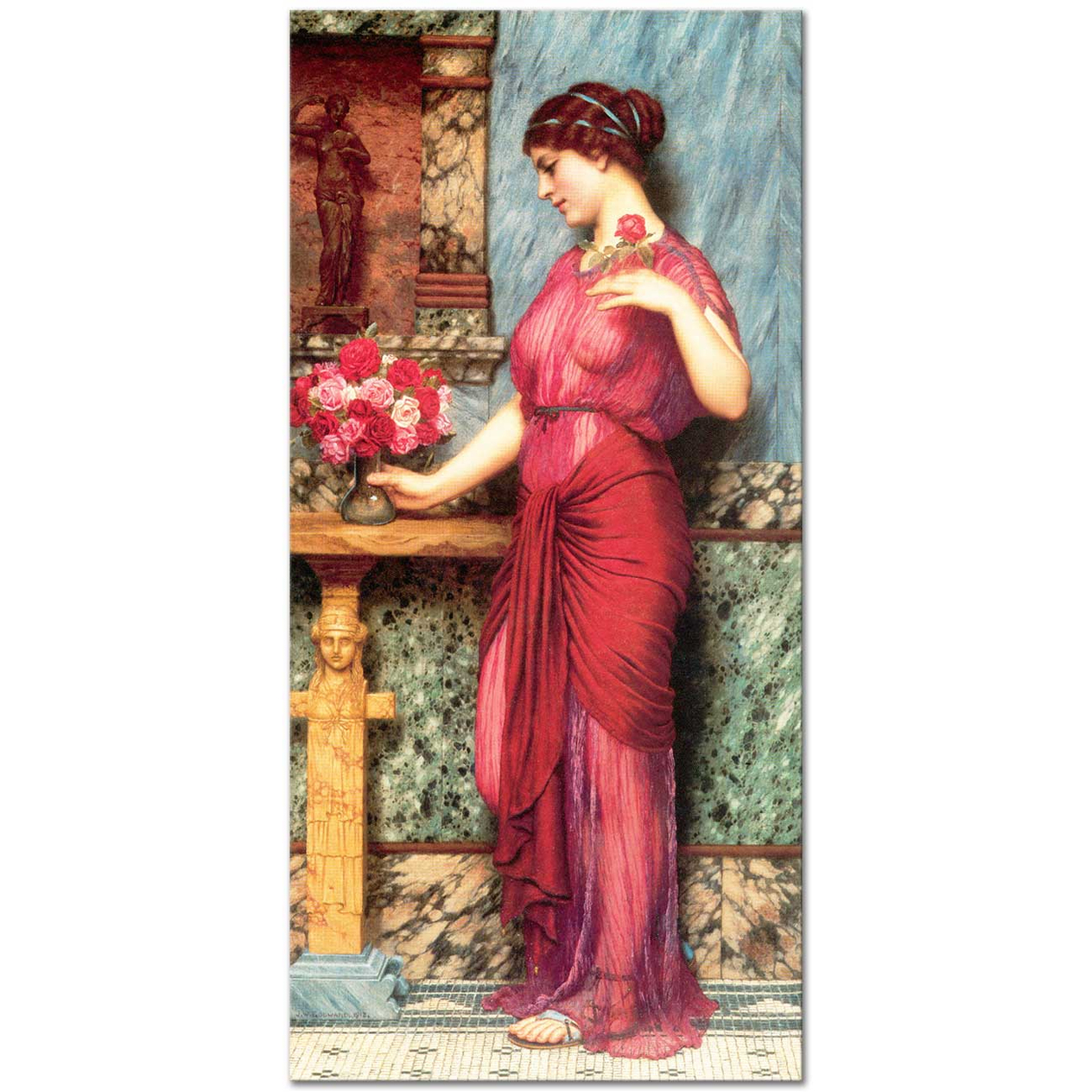 John William Godward Venüse Adak Kanvas Tablo