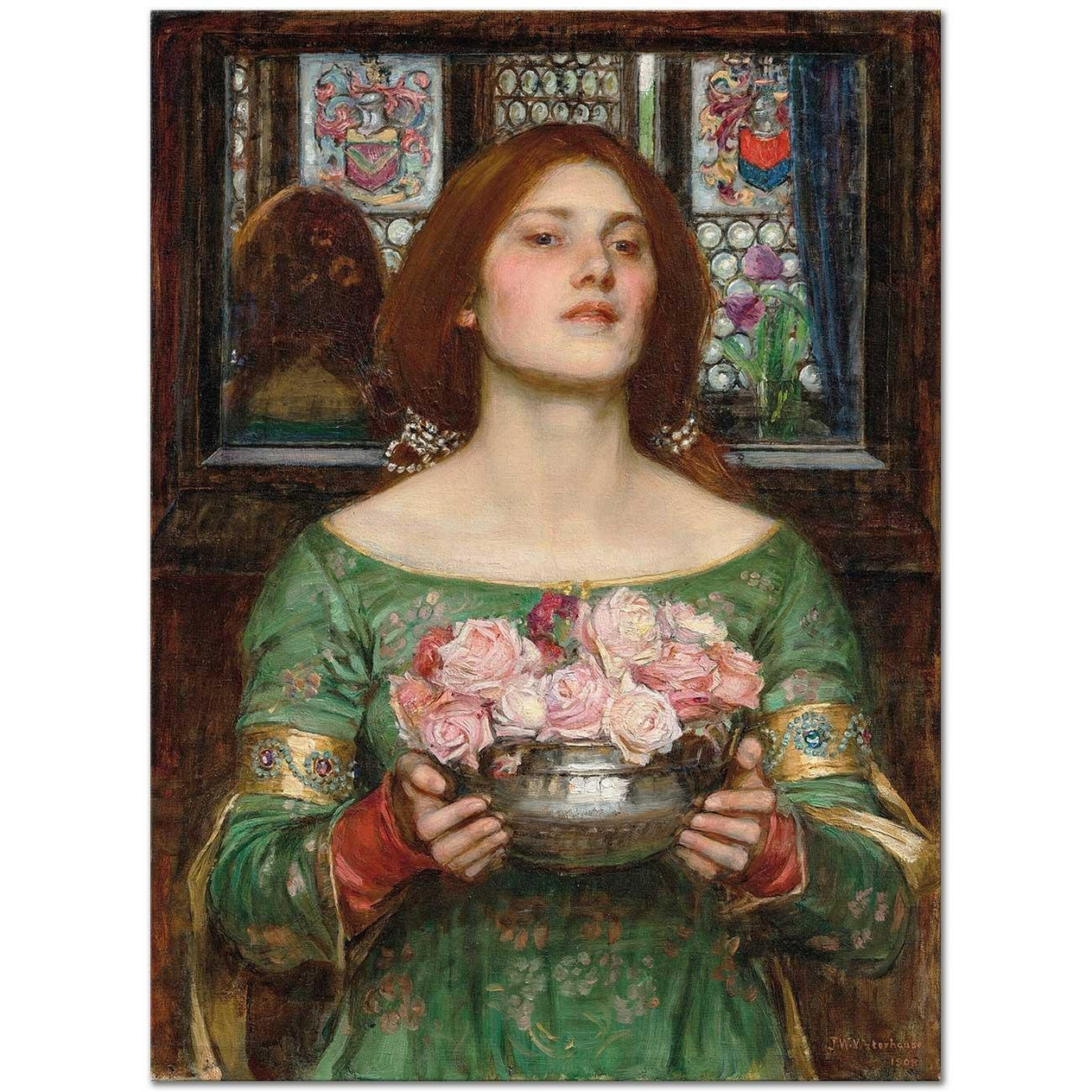Gather Ye Rosebuds While Ye May by John William Waterhouse