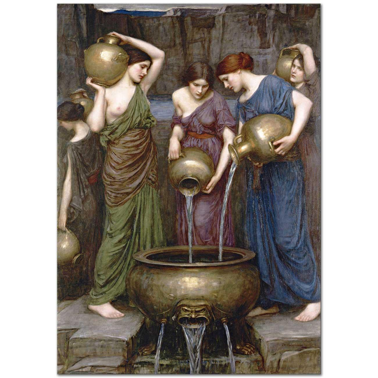 John William Waterhouse Hayat Çeşmesi Kanvas Tablo