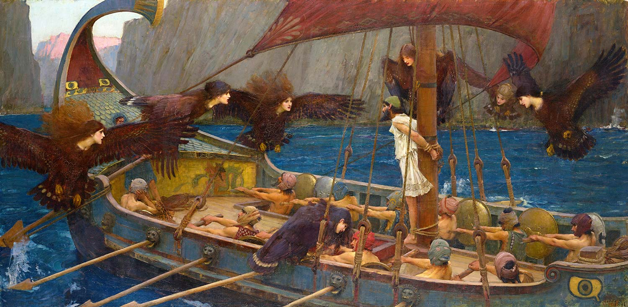 John William Waterhouse Ulysses ve Sirenler Kanvas Tablo