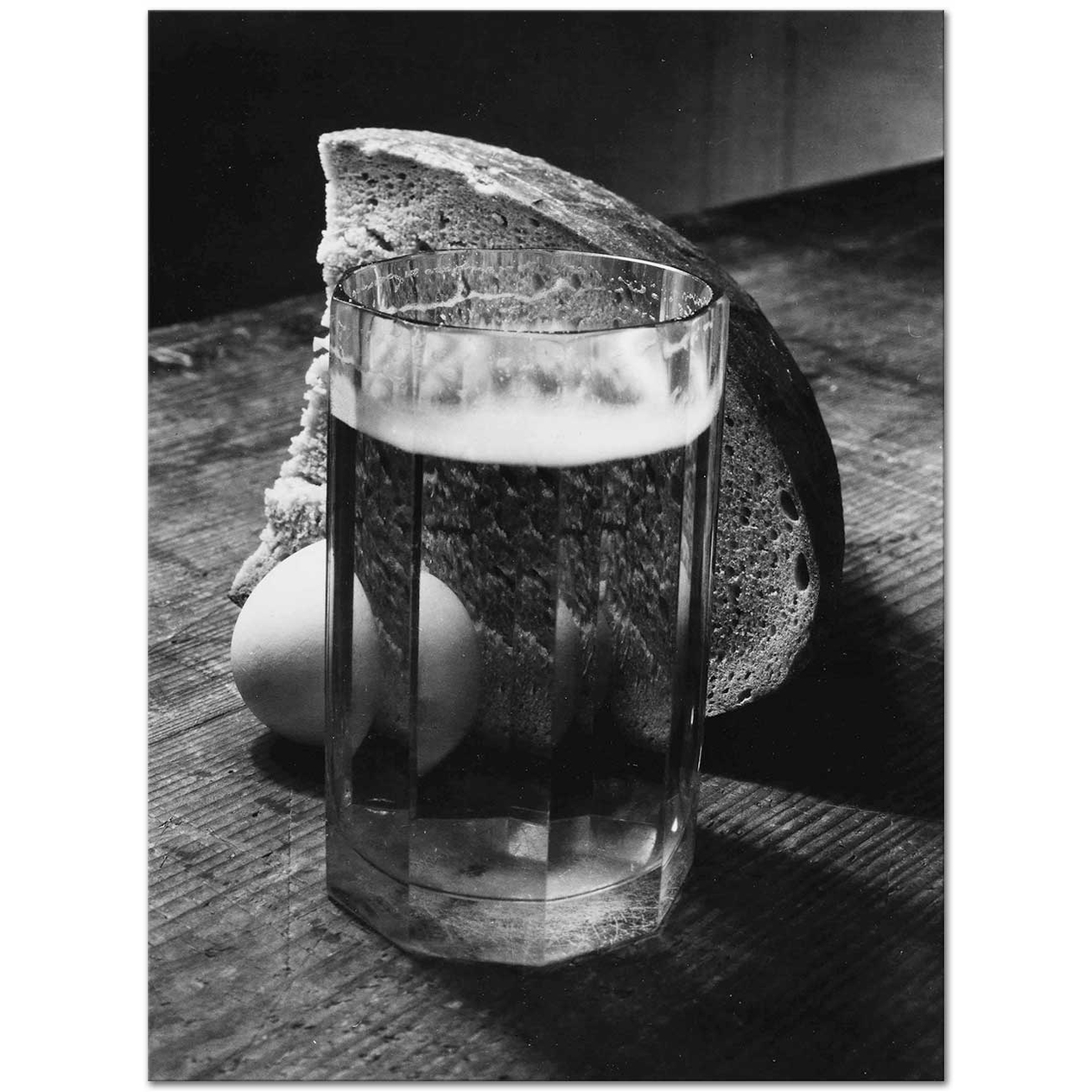 Josef Sudek Bread Egg and Glass Art Print