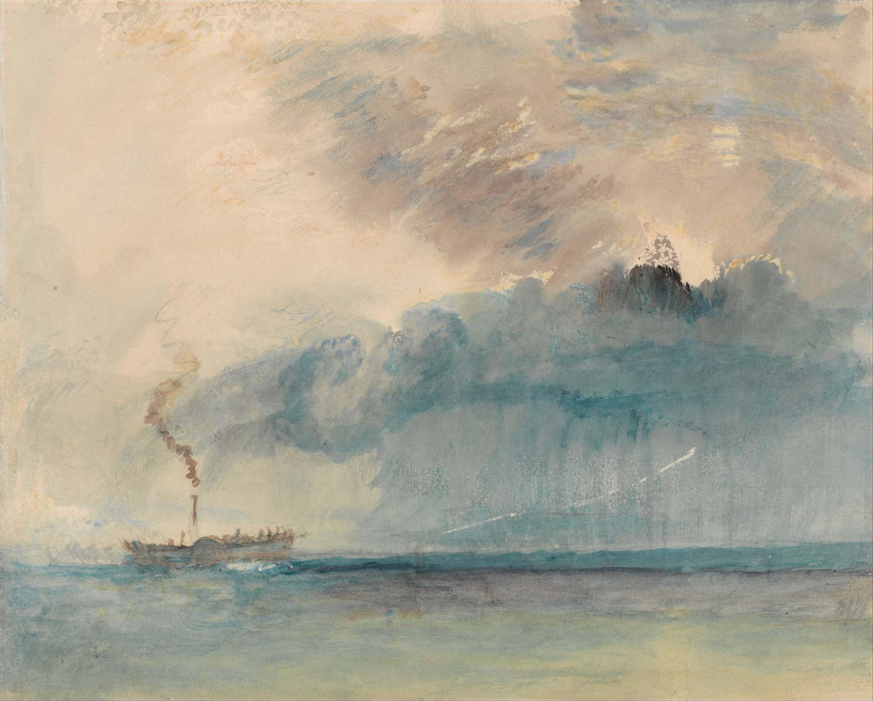 Joseph Mallord William Turner A Paddle-steamer in a Storm Art Print
