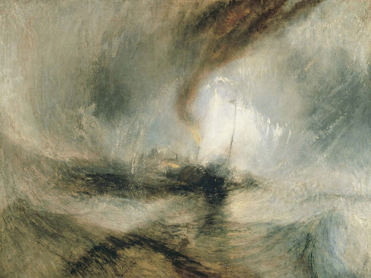 Joseph Mallord William Turner Denizde Kar Fırtınası Kanvas Tablo