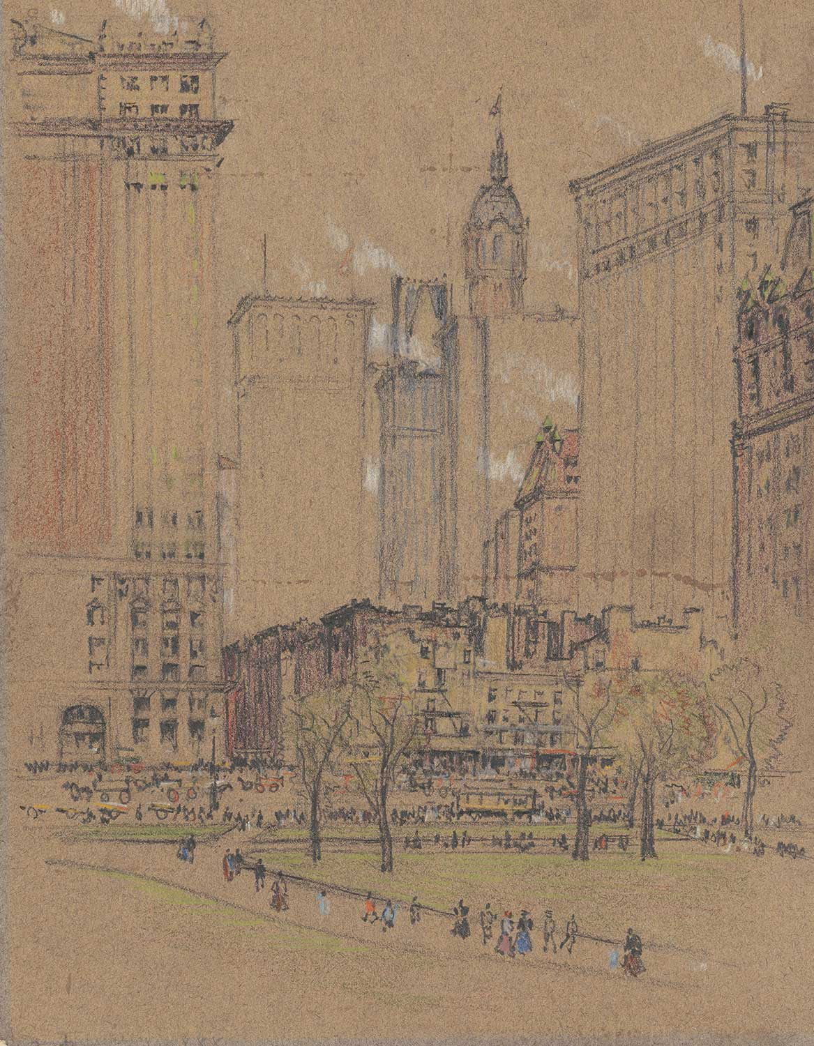 Joseph Pennell New York, the Old and the New Art Print