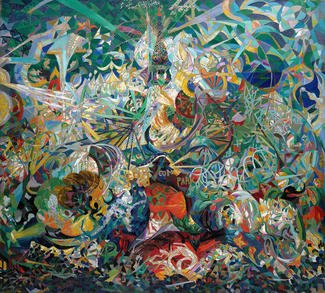 Joseph Stella Battle of Lights, Coney Island, Mardi Gras Art Print