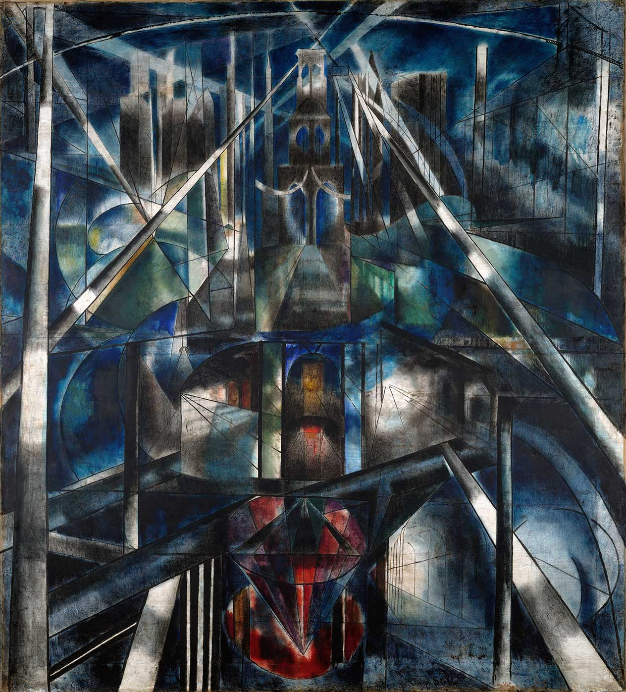 Joseph Stella Brooklyn Bridge Art Print