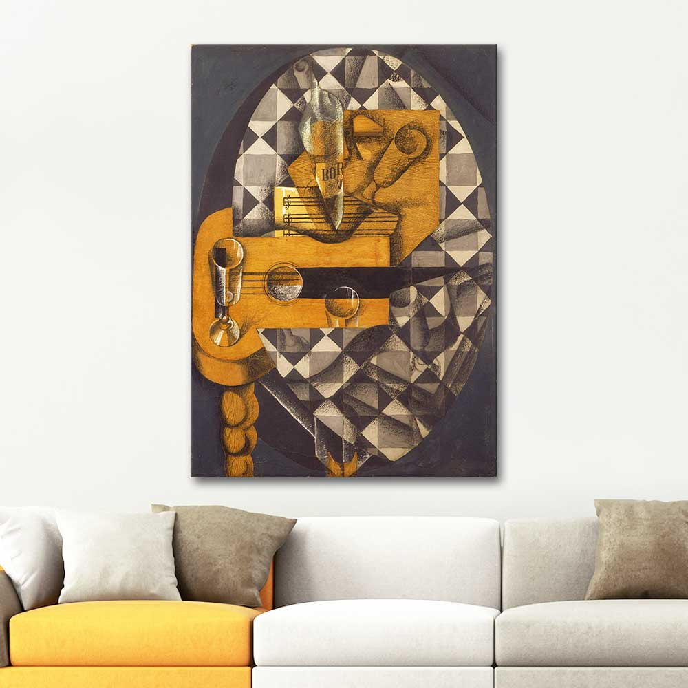 Juan Gris Guitar and Glasses Art Print