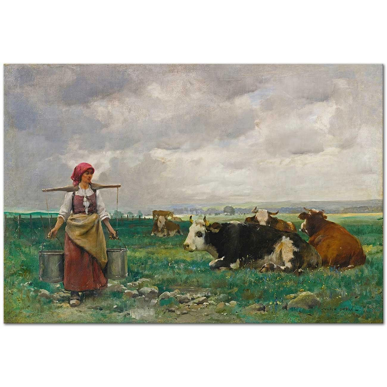 Julien Dupre The Milkmaid Art Print