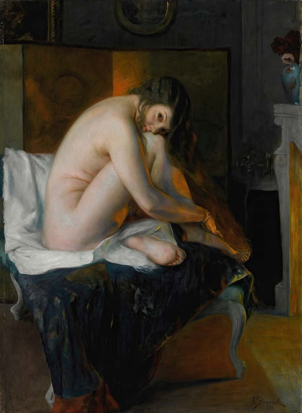 Julius LeBlanc Stewart Before The Fire Art Print