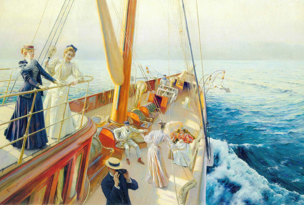 Julius LeBlanc Stewart Yachting the Mediterranean Art Print