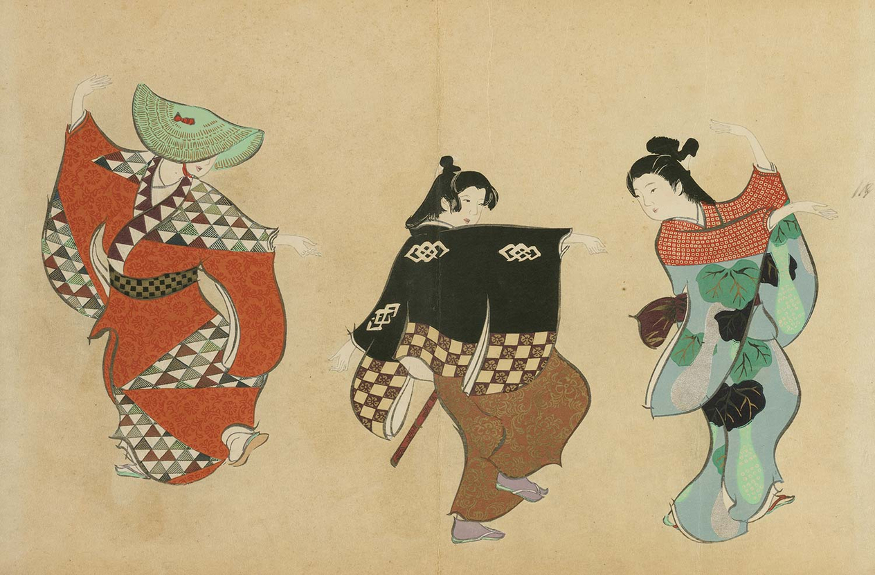 Dancing (Odori) by Kamisaka Sekka