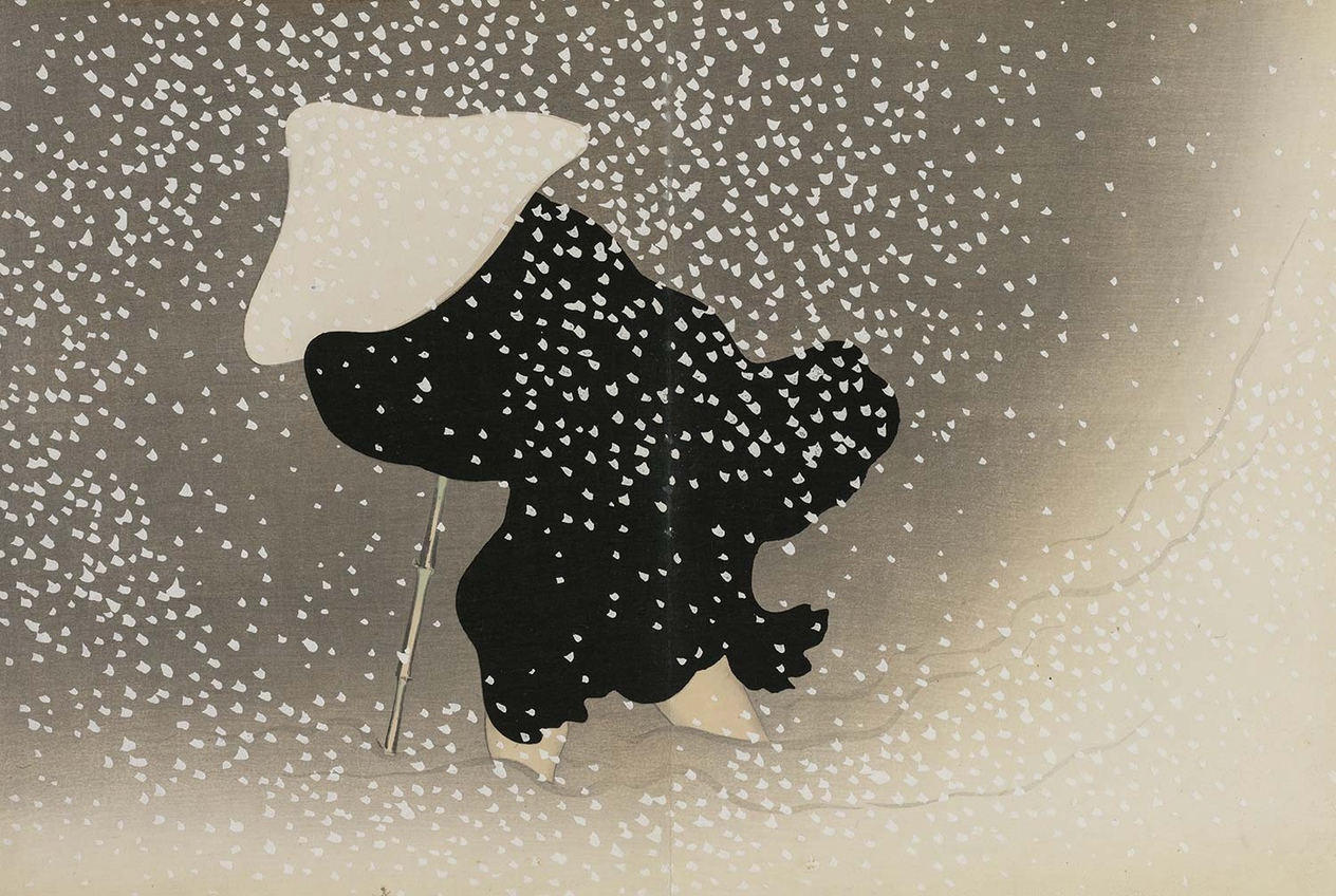 Kamisaka Sekka Swirling Snow (Tomoe no yuki) Art Print