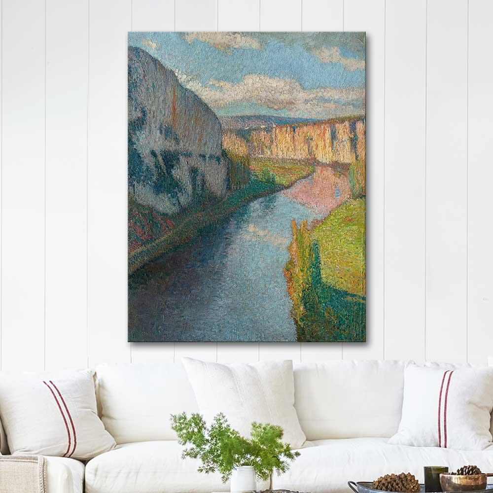 La Vallée du Lot, près de Saint-Cirq-Lapopie by Henri Martin as Art Print