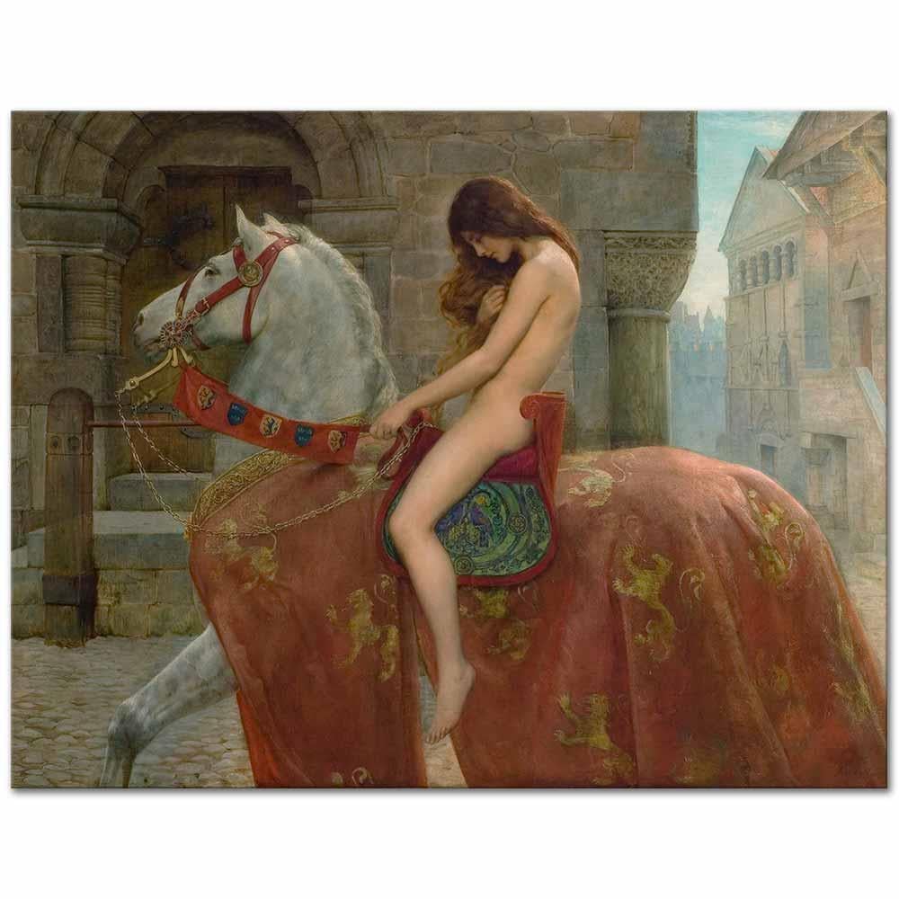John Collier Lady Godiva Kanvas Tablo