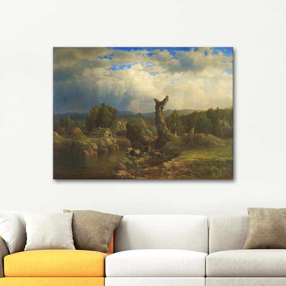 Lars Hertervig Summer Landscape Thunder Looms Art Print