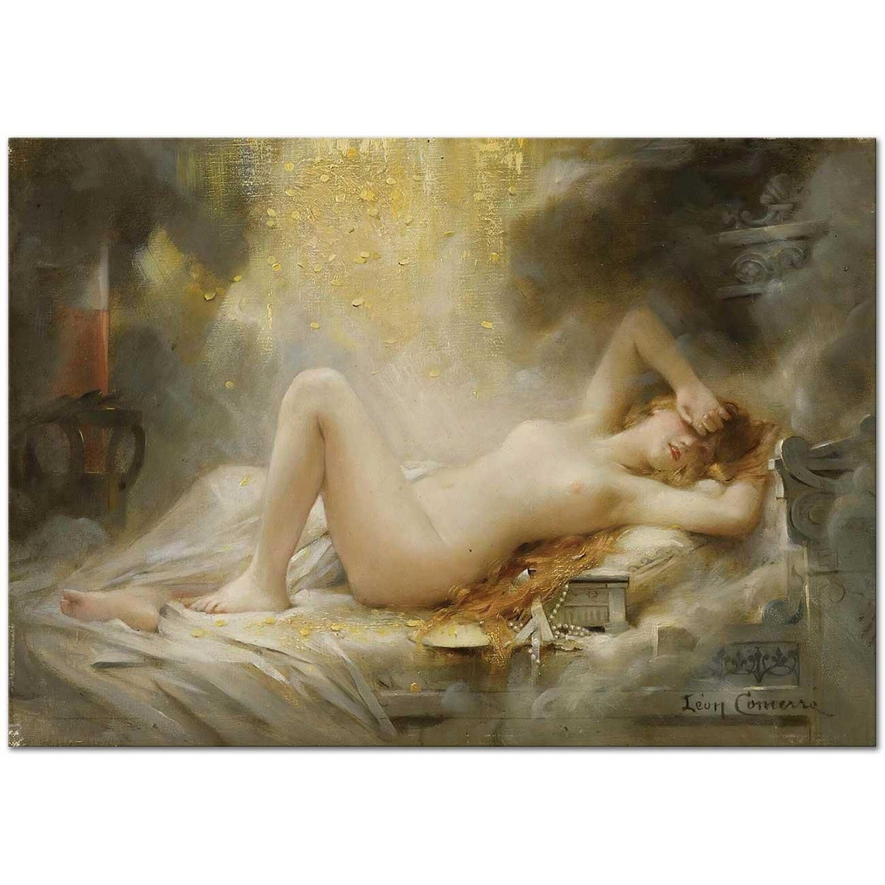 Leon François Comerre Danae and the Shower of Gold Art Print