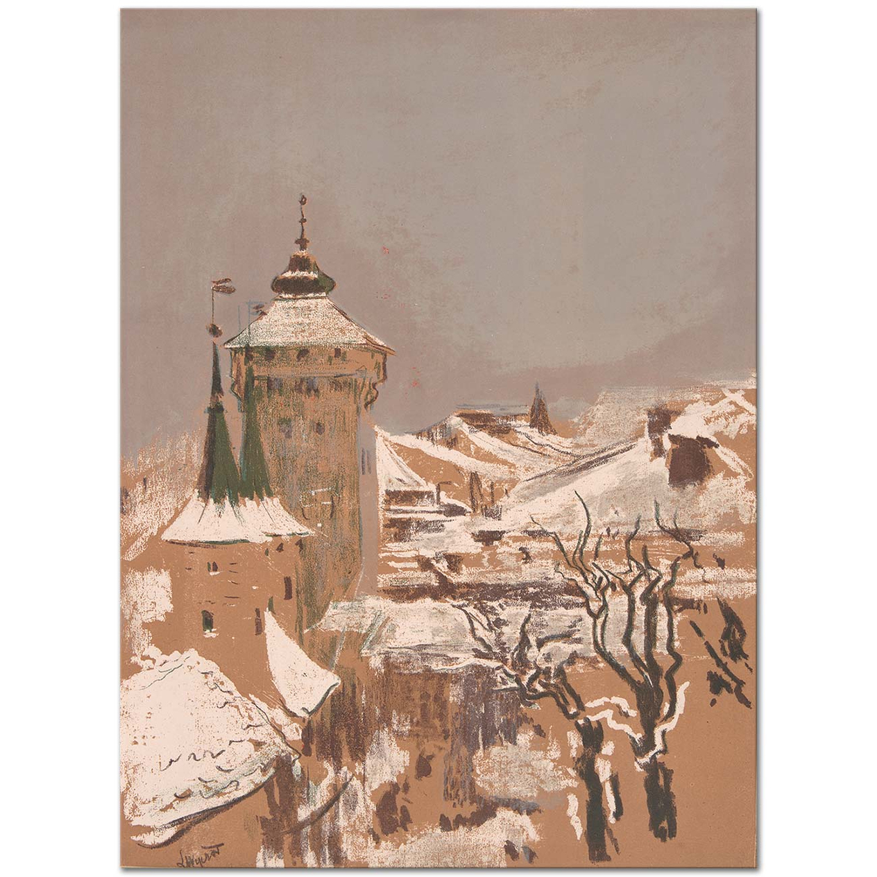 Leon Wyczolkowski Florian Gate in Cracow Art Print