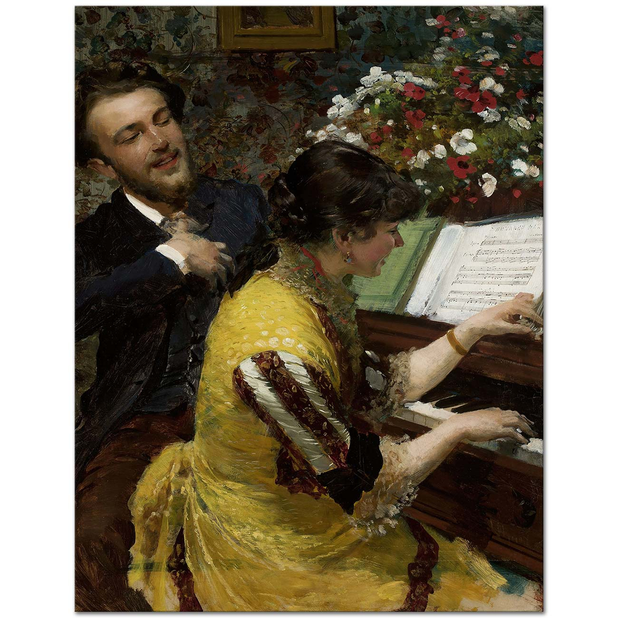 Leon Wyczolkowski “I have seen once” – Scene by the Piano Art Print