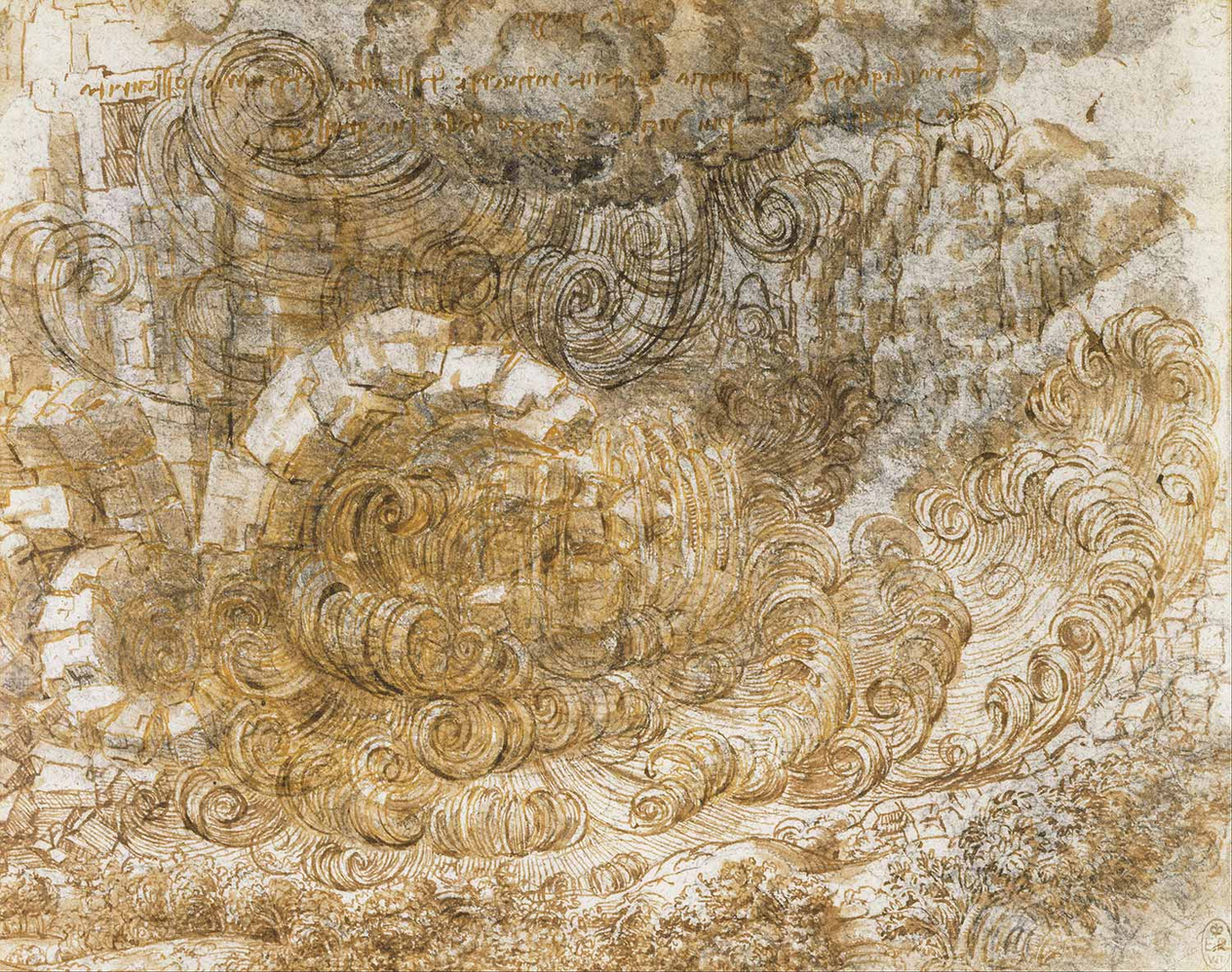 Leonardo Da Vinci Tufan Etüdü Kanvas Tablo