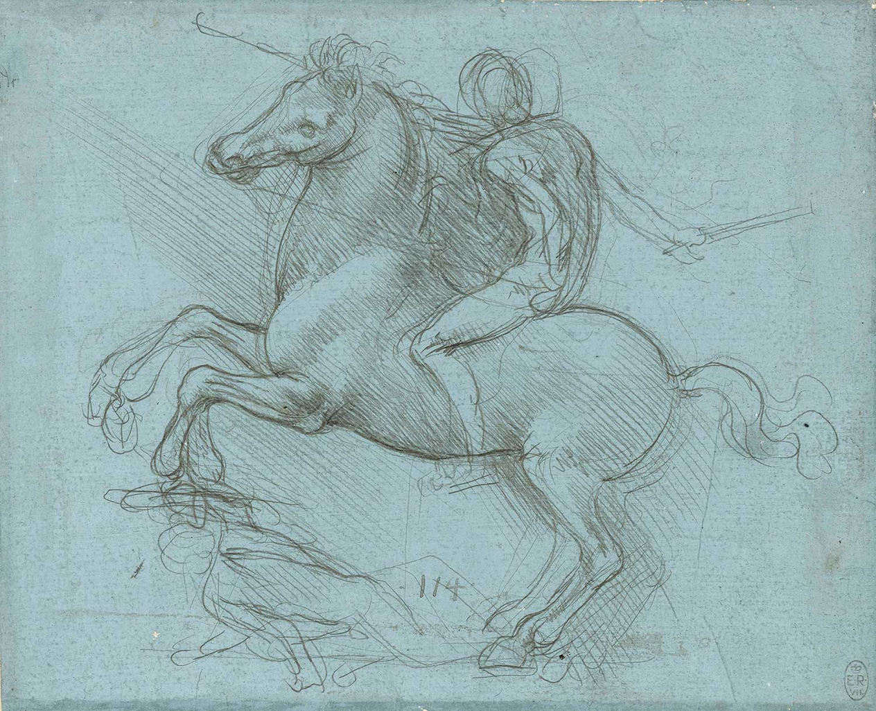 Leonardo Da Vinci Sforza Anıtı Eskizi Kanvas Tablo