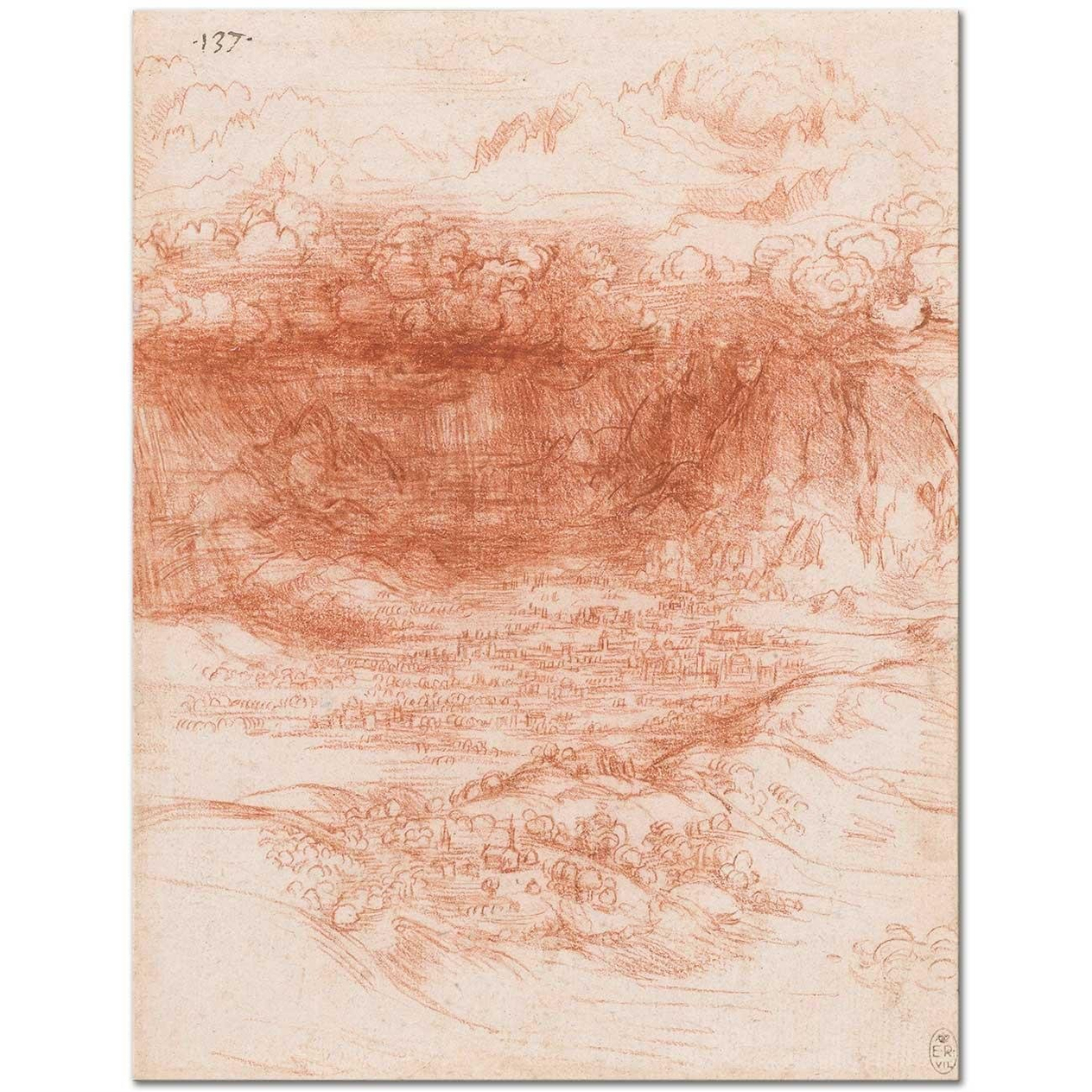 Leonardo Da Vinci Fırtına Etüdü Kanvas Tablo