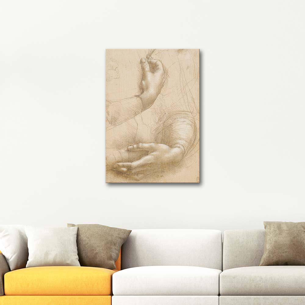 Leonardo Da Vinci A Study of a Woman's Hand Art Print