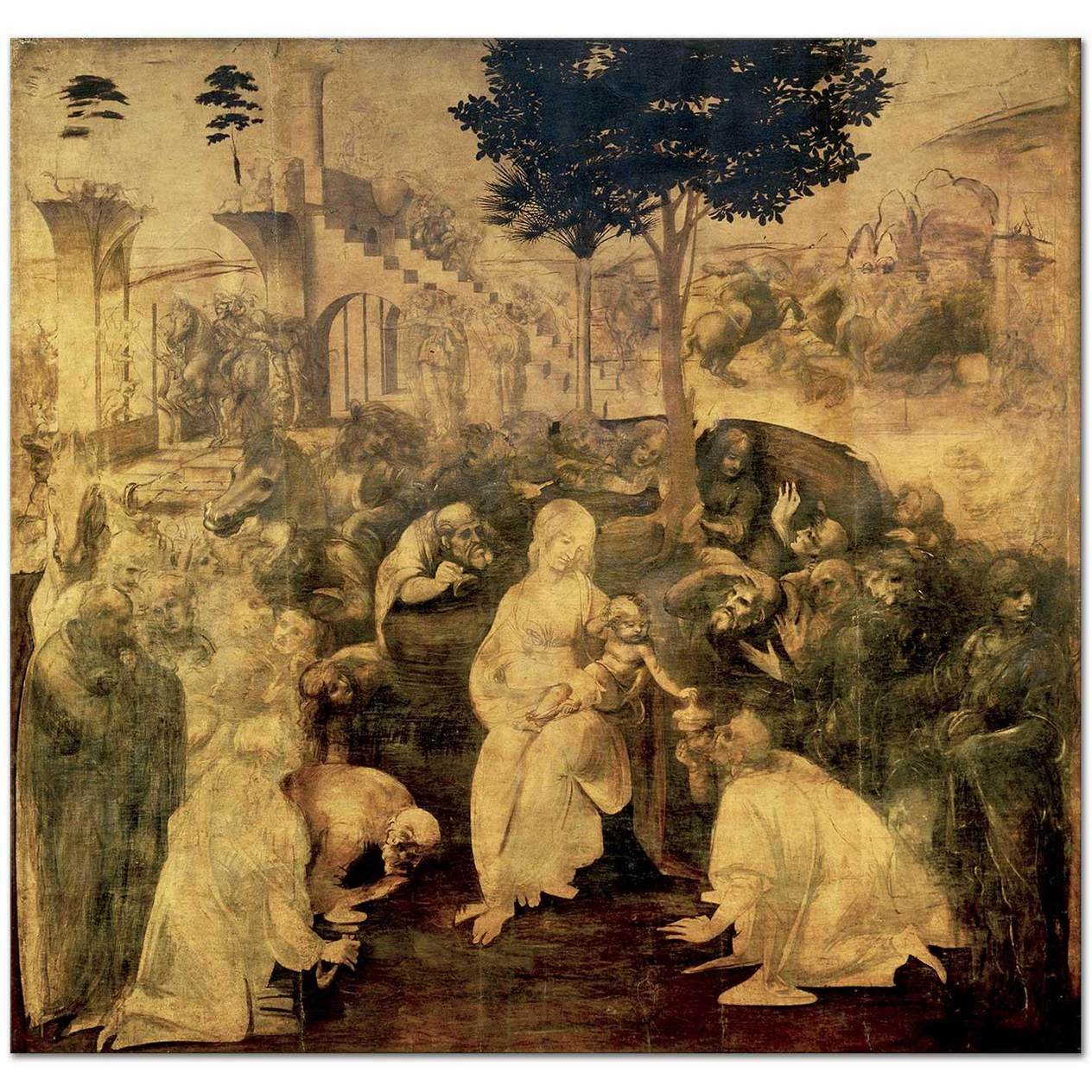 Leonardo da Vinci Adoration of the Magi Art Print
