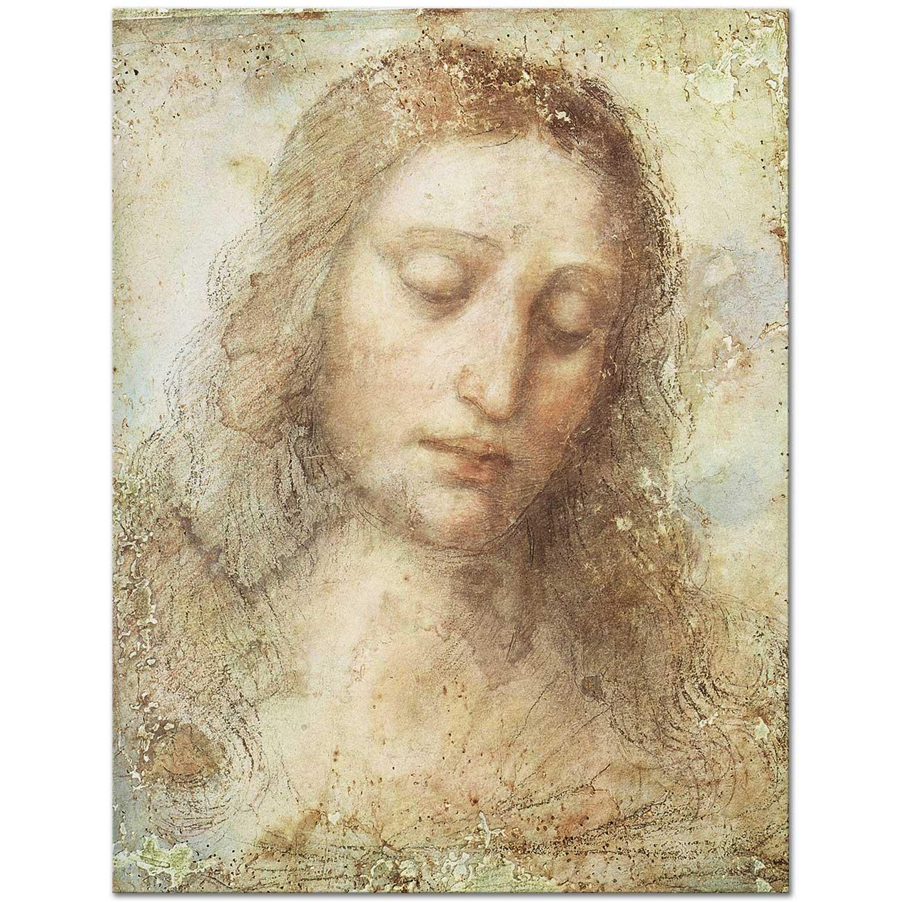 Leonardo Da Vinci Hz Isa'nın Başı Kanvas Tablo