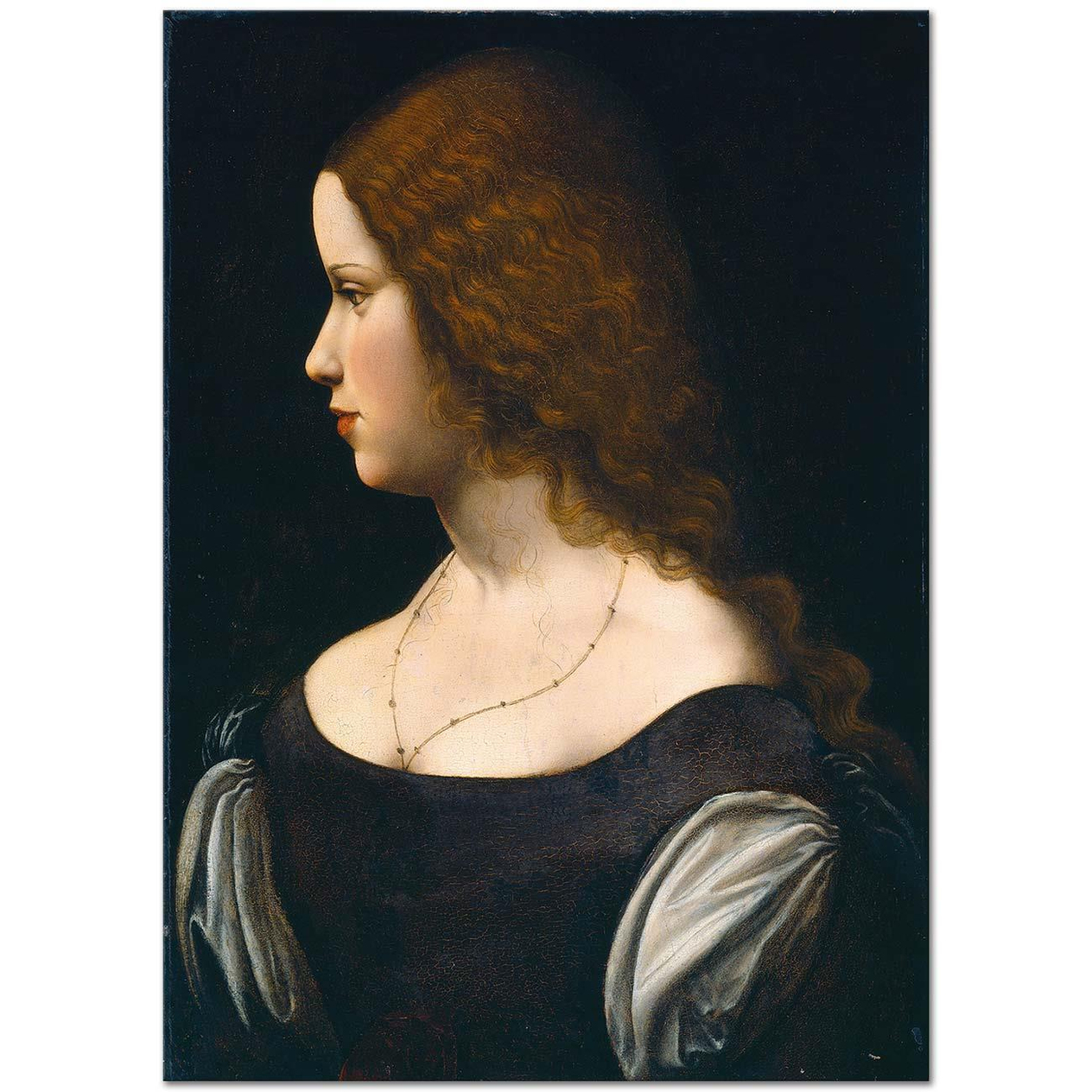 Leonardo da Vinci Genç Kadının Portresi Kanvas Tablo
