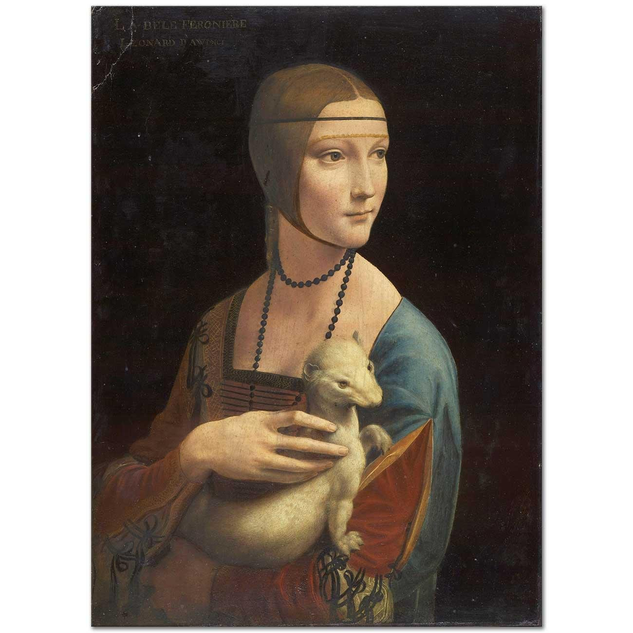 Leonardo da Vinci Cecilia Gallerani'nin Portresi Kanvas Tablo
