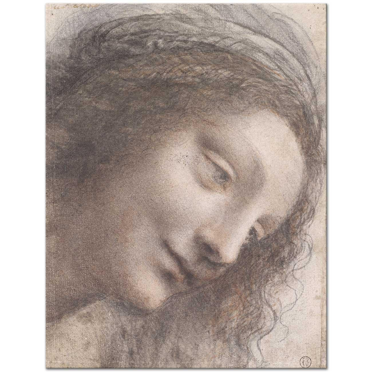 Leonardo da Vinci The Head of the Virgin Art Print