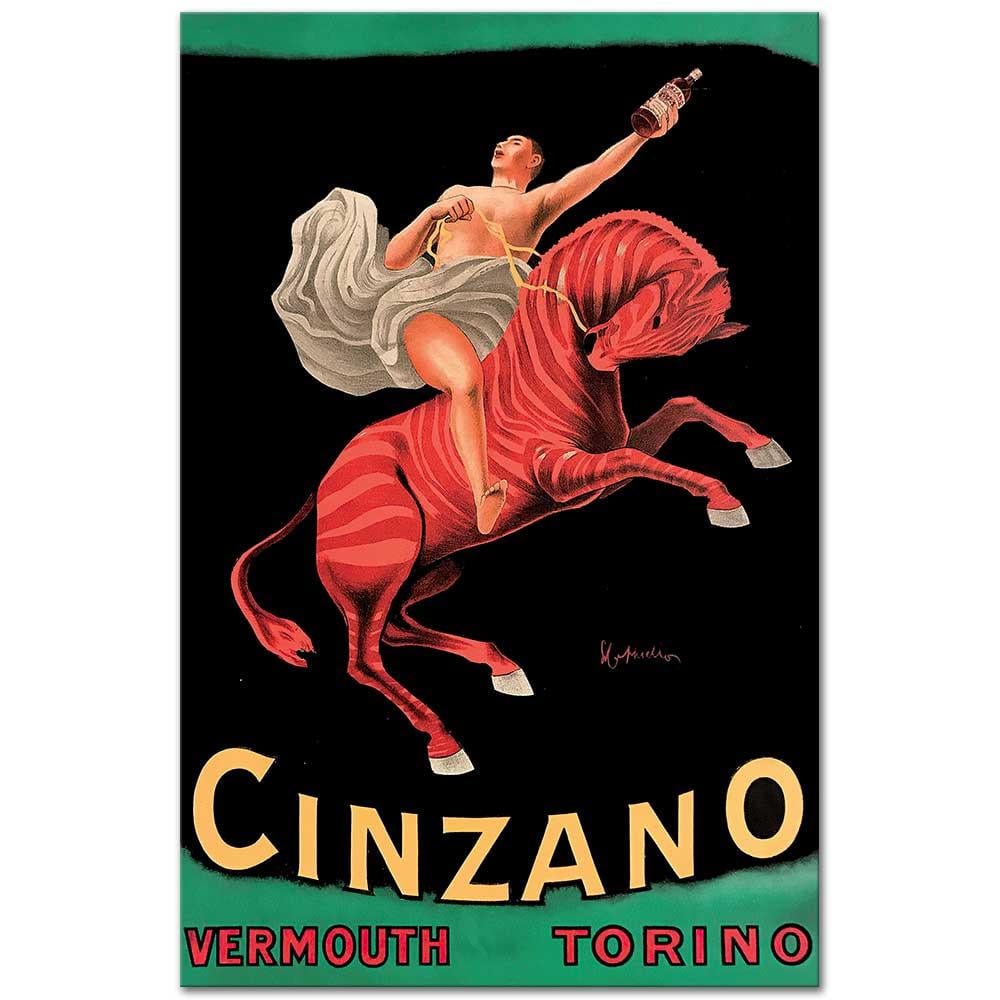 Leonetto Cappiello Cinzano Vermut Torino Kanvas Tablo