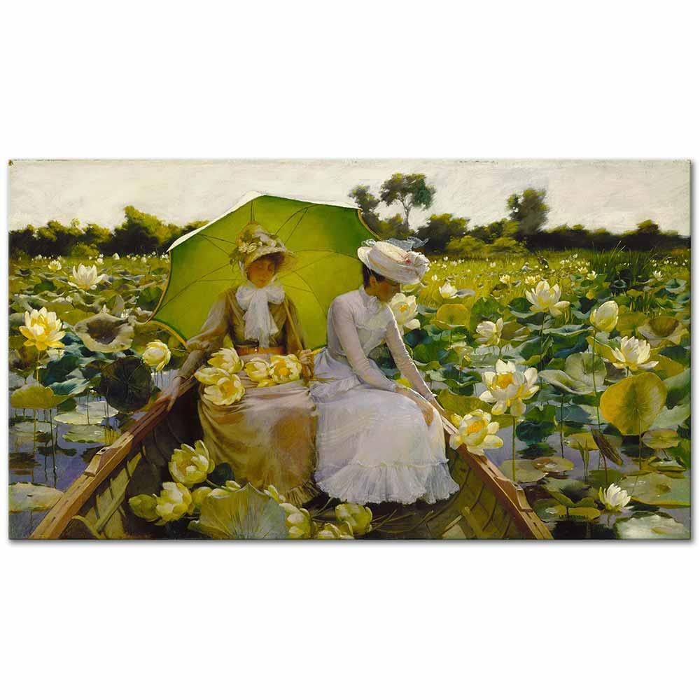 Lotus Lilies by Charles Courtney Curran as Art Print