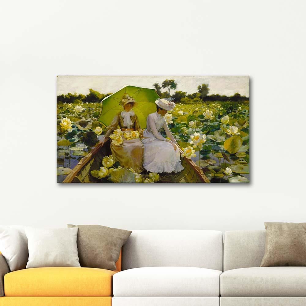 Lotus Lilies by Charles Courtney Curran as Art Print