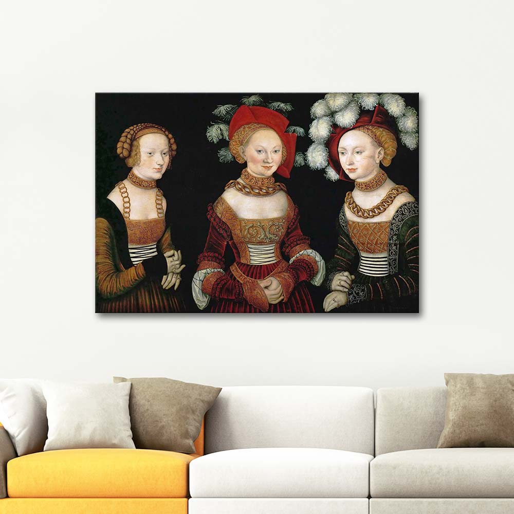 Lucas Cranach Three Princesses Of Saxony Art Print
