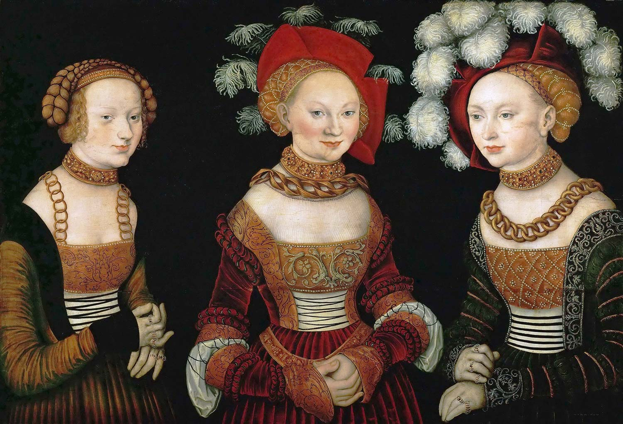 Three Princesses of Saxony by Lucas Cranach