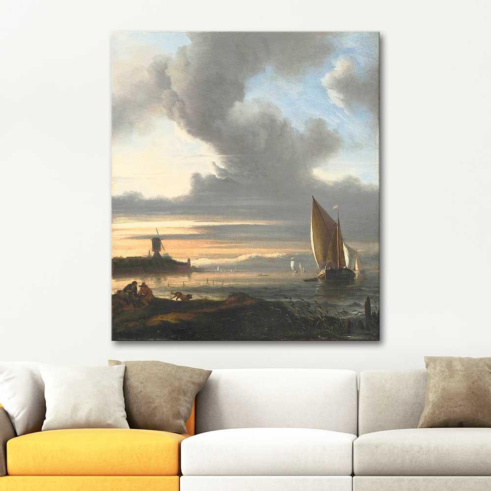 Ludolf Backhuysen Amsterdam Kanvas Tablo