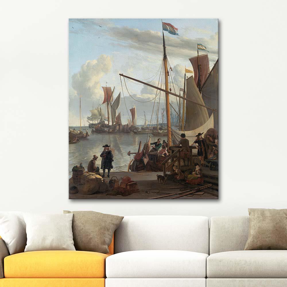 Ludolf Backhuysen View from the Mussel Pier in Amsterdam Art Print