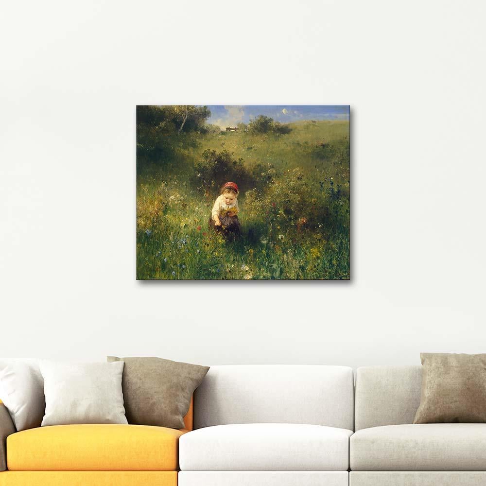 Ludwig Knaus Girl In A Field Art Print