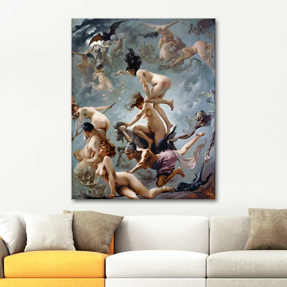 Luis Ricardo Falero Witches Going to Their Sabbath Art Print