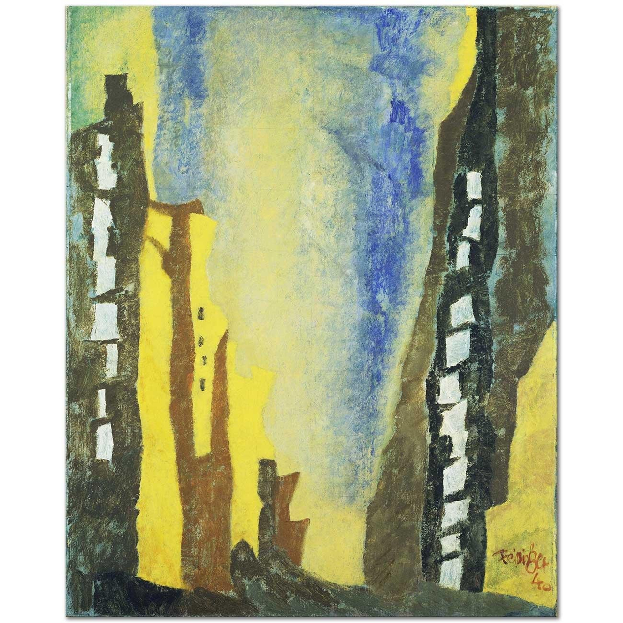 Lyonel Feininger Manhattan Kanvas Tablo
