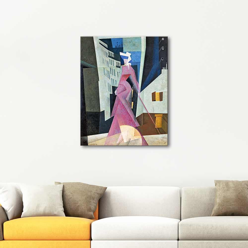 Lyonel Feininger Yoldaki Kadın Kanvas Tablo