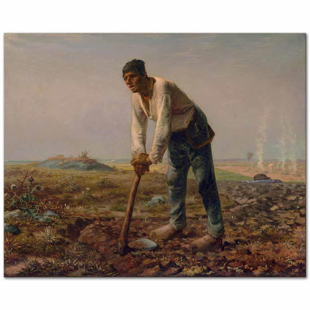 Jean-François Millet Çapalı Adam Kanvas Tablo